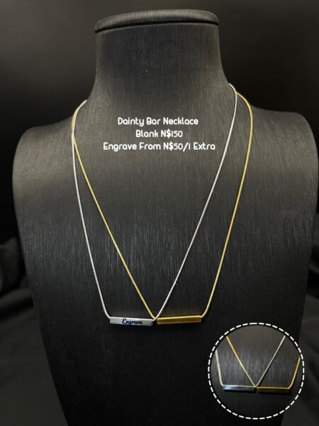 Dainty Bar NecklaceBlank N$150 Engrave From N$50/1 Extra