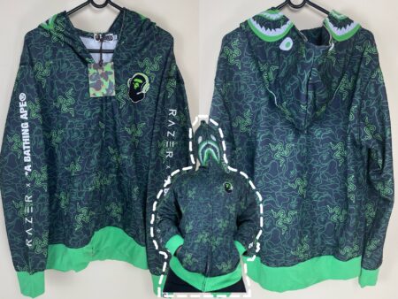 Bape x Razor Zip up Hoodie fits L-XL N$790