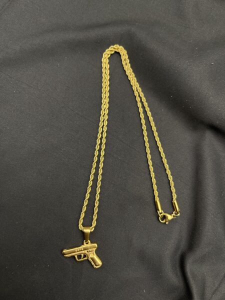 Fine gun necklace 45cm 18” rope chain N$220