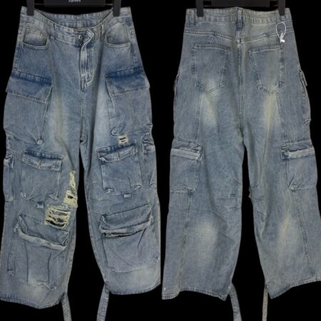 High-end Heavy-Duty Ripped Jean Cargo Pants-Extra Heavy & Durable. Fits 28-33 N$750