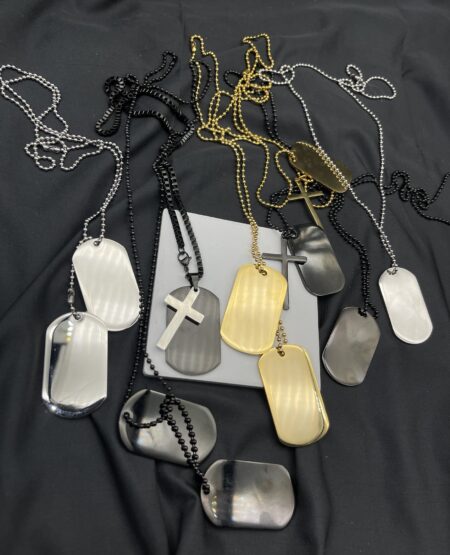 Assorted Military Tag Necklace-Can engrave your own content