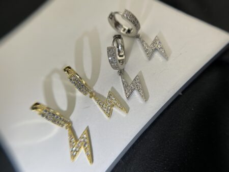 Lightning Iced out earrings N$150/1 pair