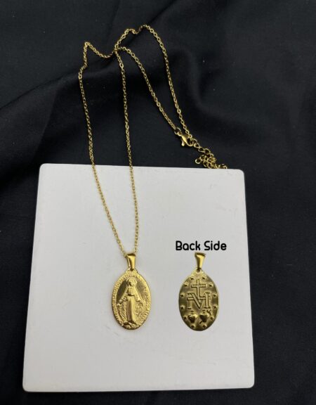 Double-sided Saint Maria Medallion Necklace N$180