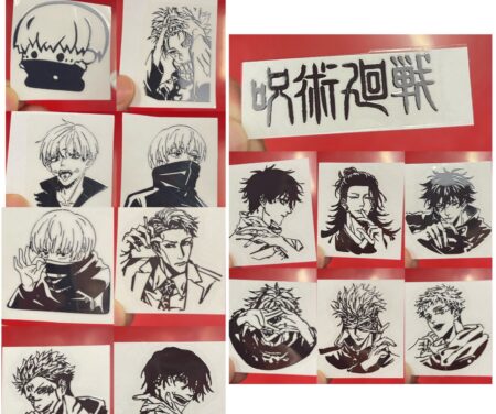 Jujutsu Kaisen 3D Metallic Stickers N$20/3 PCs