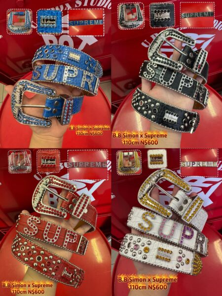 Assorted B.B. Simon x Supreme Belt ( Sizes indicated in each picture) N$600/1